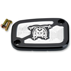 PartzBiz HD DS06100844 - JOKER Machine Black JOKER ฝาปิดกระบอกเบรคหน้า Harley 08-15 FLH/T - 08-003B