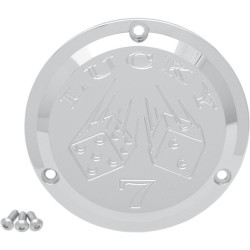 PartzBiz HD DSDS375259 - Joker Machine Chrome Lucky 7 3 Hole Derby Cover สำหรับ Harley Big Twin 70-98 | 921017ล PartzBiz HD DSDS375259 - Joker Machine Chrome Lucky 7 3 Hole Derby Cover สำหรับ Harley Big Twin 70-98 | 921017ล