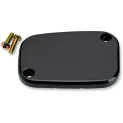 PartzBiz HD DS06100846 - Joker Machine ฝาครอบแม่ปั๊มเบรคหน้าเรียบสีดำ Harley 08-15 FLH/T - 08-004B