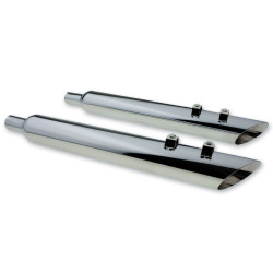 PartzBiz HD JFB-JAC31230MC134-8 - Jones Exhaust Chrome 3.5" Full Boar Angle Slip-On Muffler 1.75" Baffle Harley M8 FLH FLT Touring PartzBiz HD JFB-JAC31230MC134-8 - Jones Exhaust Chrome 3.5" Full Boar Angle Slip-On Muffler 1.75" Baffle Harley M8 FLH FLT Touring