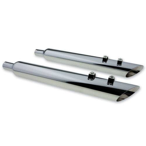 PartzBiz HD: 4413929-Jones Exhaust Chrome 3.5" Full Boar Angle Slip-On Muffler 1.75" Baffle Harley M8 FLH FLT Touring PartzBiz HD: 4413929-Jones Exhaust Chrome 3.5" Full Boar Angle Slip-On Muffler 1.75" Baffle Harley M8 FLH FLT Touring