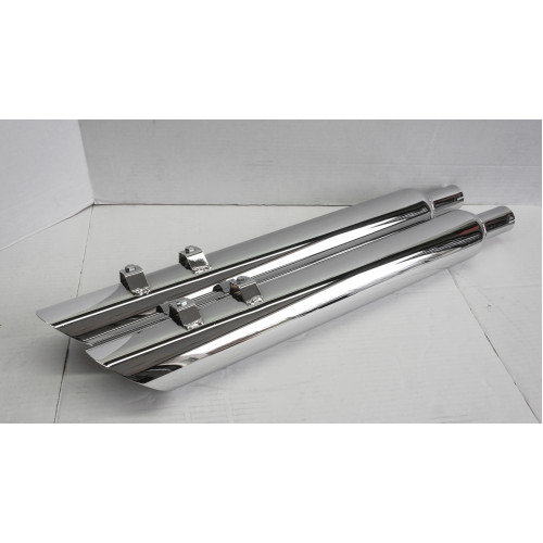PartzBiz HD: 4413934-Jones Exhaust Full Boar Slash Down Slip-On Muffler 1.75" Baffle Harley FLH 95-16 | JAC31230MC134 PartzBiz HD: 4413934-Jones Exhaust Full Boar Slash Down Slip-On Muffler 1.75" Baffle Harley FLH 95-16 | JAC31230MC134
