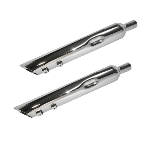 PartzBiz HD: 4413914-Jones Exhaust JAC430MCRV Full Boar Reverse Angle Cut Slip-On Mufflers No Baffle 95-16 FLH PartzBiz HD: 4413914-Jones Exhaust JAC430MCRV Full Boar Reverse Angle Cut Slip-On Mufflers No Baffle 95-16 FLH