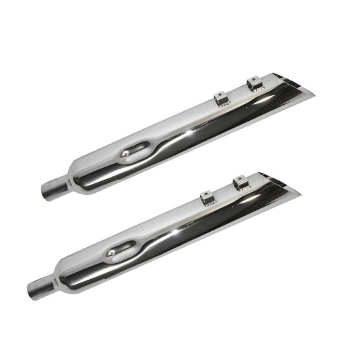 PartzBiz HD: 4413915-Jones Exhaust Chrome 4"Full Boar Reverse Angle Slip-On 1.75" Baffle 95-16 FLH/T Harley Touring PartzBiz HD: 4413915-Jones Exhaust Chrome 4"Full Boar Reverse Angle Slip-On 1.75" Baffle 95-16 FLH/T Harley Touring