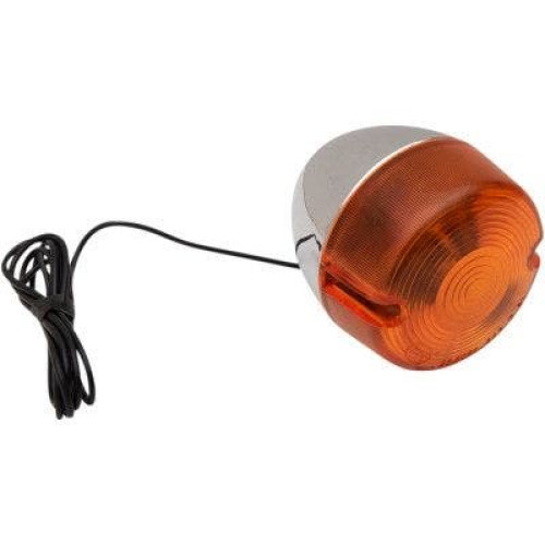 PartzBiz HD: 4413892-K&S Technologies 25-5096 ไฟเลี้ยว Chrome/Amber Repl 68404-86 Harley softail sportster classic custom chopper bobber universal 12v ไฟกระพริบ
