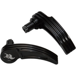 PartzBiz HD WP563-03030 - Kens Factory KFL-01 คันบังคับกระเป๋าข้าง Black Next Level Harley Touring 14-Up