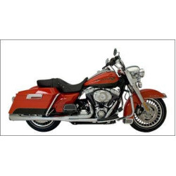 PartzBiz HD DS18001255 - Kerker 2-Into-1 Supermeg System Chrome Harley Touring 10-13 | 828-71580