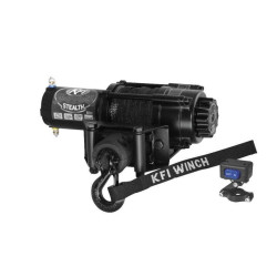 PartzBiz HD TR573805 - KFI SE25 สีดำ 2500lbs Stealth Series เครื่องกว้านอลูมิเนียม ATV UTV Off-Road Jeep 573805