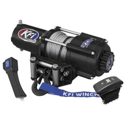 PartzBiz HD TR573332 - KFI U45-R2 4500lbs มาตรฐานอลูมิเนียม Winch w/Dash Switch & Remote UTV Off-Road ATV Jeep 573332