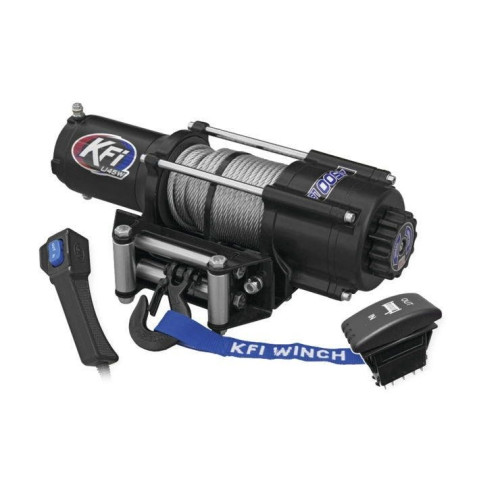 PartzBiz HD: 4413848-KFI U45w-R2 4500lbs กว้างอลูมิเนียม Winch w/Dash Switch & Remote UTV Off-Road ATV Jeep 574529 PartzBiz HD: 4413848-KFI U45w-R2 4500lbs กว้างอลูมิเนียม Winch w/Dash Switch & Remote UTV Off-Road ATV Jeep 574529