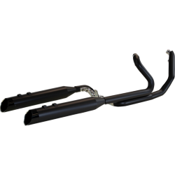 PartzBiz HD DS18002481 - Khrome Werks Black 2 Step Crossover Headers 4.5” Edge Slip บน Harley FLH M8 | 200445