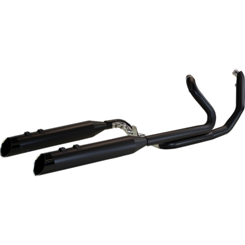 PartzBiz HD: 4413852-Khrome Werks Black 2 Step Crossover Headers 4.5” Edge Slip บน Harley FLH M8 | 200445