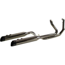 PartzBiz HD DS18002482 - Khrome Werks Eclipse 2 Step Crossover Headers 4.5” Edge Slip บน Harley FLH M8 | 201445
