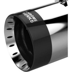 PartzBiz HD DS18611454 - Khrome Werks Chrome Slash Cut Tips 4.5” HP Plus Slip Mufflers Harley M8 FLH 2017 | ท่อไอเสีย 202695