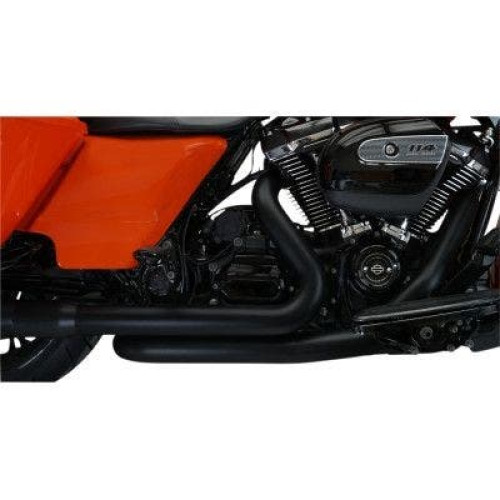 PartzBiz HD: 4413862-Khrome Werks 200920 Black Aggressor X-Over Headpipe Harley FL Touring 17-Up M8 | 200920