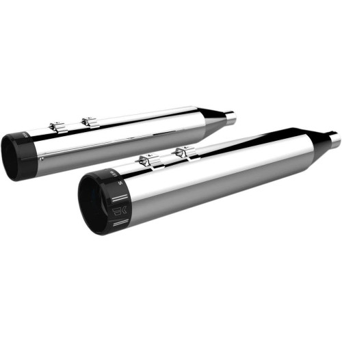 PartzBiz HD: 4413824-Khrome Werks Chrome Slash Cut Tips 4.5” HP Plus Slip Mufflers Harley M8 FLH 2017 | ท่อไอเสีย 202695