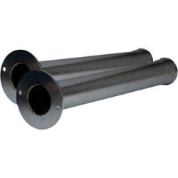 PartzBiz HD DS18601870 - Khrome Werks Chrome Slash Cut Tips 4.5” HP Plus Slip Mufflers Harley M8 FLH 2017 | ท่อไอเสีย 202695