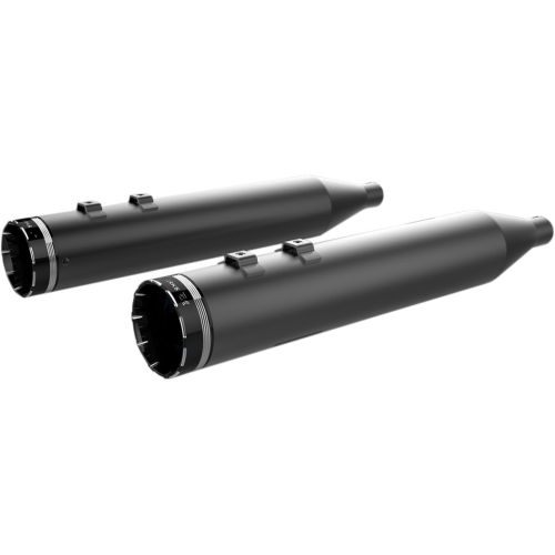 PartzBiz HD: 4413832-Khrome Werks 208840 Black Tracer Tip 4.5 HP Plus Mufflers Harley Touring 96-16 | 202840