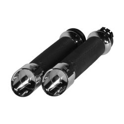 PartzBiz HD DS06302845 - Khrome Werks Avon 500260 ปลอกแฮนด์จับขอบ Chrome Contour Edge Harley Cable Throttle