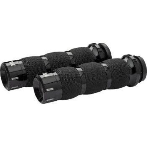 PartzBiz HD: 4413783-Khrome Werks Avon Air Cushion Klassic Black Hand Grips สำหรับ Harley Cable Throttle | 500290