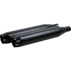 PartzBiz HD DS18011472 - Khrome Werks Black 3.5” Softail ท่อสลิปออน Harley Milwaukee 8 FL FX 18-20 | 202600