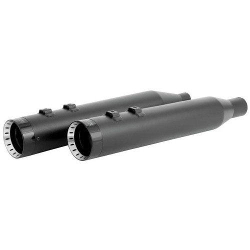 PartzBiz HD: 4413766-Khrome Werks Black 4.5” HP-Plus Slip-Ons Turbine Contrast Tip Harley M8 FLH 17+ | 202870