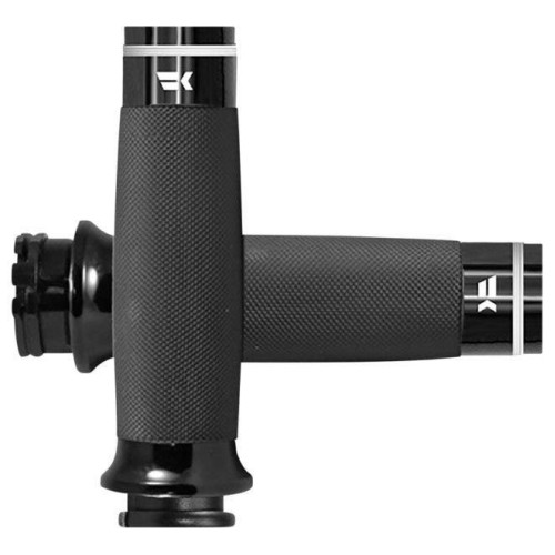 PartzBiz HD: 4413772-Khrome Werks Black Custom Turbine Grips 1" Bars TBW Harley & Custom 500120 PartzBiz HD: 4413772-Khrome Werks Black Custom Turbine Grips 1" Bars TBW Harley & Custom 500120