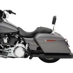 PartzBiz HD DS18011140 - Khrome Werks Black พร้อมปลายสีดำ 4.5” HP Plus Slip Mufflers Harley M8 FLH 2017 | 202825
