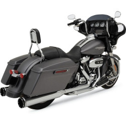 PartzBiz HD DS18002175 - Khrome Werks Chrome 2 Step Crossover Headers 4.5” Tracer Slip บน Harley FLH M8 | 200400A