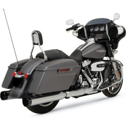 PartzBiz HD DS18011139 - Khrome Werks Chrome w/ Black Tips 4.5” HP Plus Slip Mufflers Harley M8 FLH 2017 | 202725