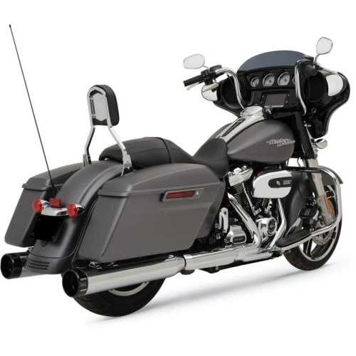 PartzBiz HD: 4413720-Khrome Werks Chrome w/ Black Tips 4.5" HP Plus Slip Mufflers Harley M8 FLH 2017 | 202725 PartzBiz HD: 4413720-Khrome Werks Chrome w/ Black Tips 4.5" HP Plus Slip Mufflers Harley M8 FLH 2017 | 202725