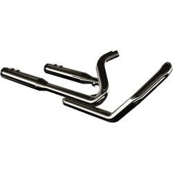 PartzBiz HD DS18001968 - Khrome Werks Eclipse 2 Into 2 Full System Exhaust Stepped Header w/ Crossover | 201830