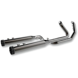 PartzBiz HD DS18002177 - Khrome Werks Eclipse 2 Step Crossover Headers 4.5” Tracer Slip บน Harley FLH M8 | 201810A