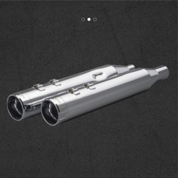 PartzBiz HD DS18011772 - Khrome Werks HP-Plus Chrome 4.5” ท่อไอเสียสำหรับ Harley Twin Cam FLH 95-16 | 202975