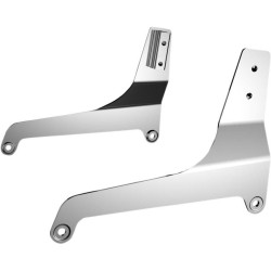 PartzBiz HD DS15040095 - Khrome Werks KW264170 Chrome Sissy Bar แผ่นยึดด้านข้าง Harley FLFB 18-Up ใหม่ที่ดีที่สุดอัพเกรดเปลี่ยน chopper bobber รถจักรยานยนต์ softail fat boy