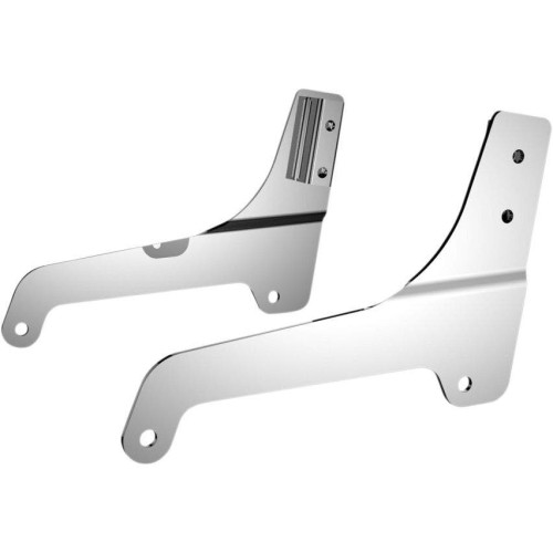 PartzBiz HD: 4413735-Khrome Werks KW264190 Chrome Sissy Bar แผ่นยึดด้านข้าง Harley FXBB 18-Up ที่ดีที่สุดใหม่อัพเกรดเปลี่ยน Chopper Bobber รถจักรยานยนต์ softail Street BOB