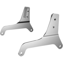 PartzBiz HD DS15040096 - Khrome Werks KW264180 Chrome Sissy Bar แผ่นยึดด้านข้าง Harley FXLR 18-Up ใหม่ที่ดีที่สุดอัพเกรดเปลี่ยน Chopper Bobber รถจักรยานยนต์ softail Low Rider