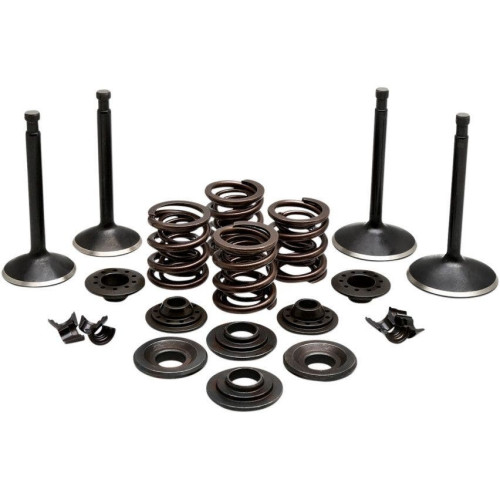 PartzBiz HD: 4413706-Kibblewhite 20-22350 ชุดวาล์วเครื่องยนต์เหล็ก Black Diamond 70-83 Harley Sportster