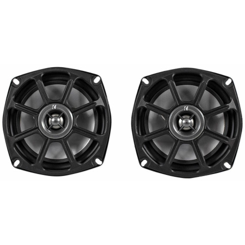 PartzBiz HD: 4413679-Kicker 10PS52504 5.25" Coaxial Motorcycle Fairing Speakers Waterproof 4Ohm 50W sound system speakers audio radio stereo upgrade harley davidson motorcycle bagger touring atv 4 wheeler handle bars