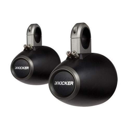 PartzBiz HD: 4413680-Kicker 12KMTES Black 6.5" Round Empty Speaker Enclosures Clamp On Boat Jeep UTV tube Mount Bar Speakers radio Stereo audio sound system upgrade 6.5 inch utv atv boat waterproof outdoor