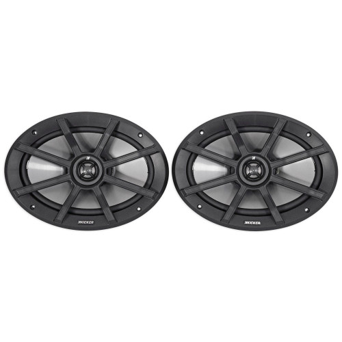 PartzBiz HD: 4413684-Kicker 40PS692 6x9" Coaxial Motorcycle Fairing Speakers Waterproof 2Ohm 90W sound system speakers audio radio stereo upgrade harley davidson motorcycle bagger touring atv 4 wheeler handle bars