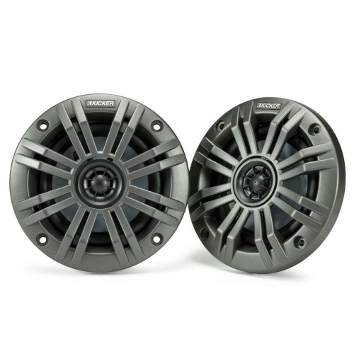 PartzBiz HD: 4413693-Kicker 45KM42 ลำโพงโคแอกเซียล 4” 2 โอห์ม 50W กันน้ำพลังทางทะเลกีฬาระบบเสียงลำโพงเสียงวิทยุสเตอริโออัพเกรดฮาร์เลย์เดวิดสันรถจักรยานยนต์ bagger touring atv แฮนด์ 4 ล้อ
