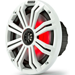 PartzBiz HD DS44050594 - Kicker 45KM654L 6.5" Marine Speakers w/ LED Lights Waterproof Coaxial 4-Ohm 65W sound system speakers audio radio stereo upgrade harley davidson motorcycle bagger touring atv 4 wheeler handle bars