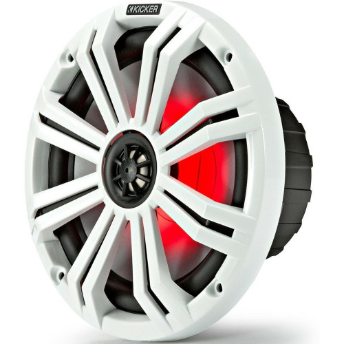 PartzBiz HD: 4413654-Kicker 45KM654L ลำโพงมารีนขนาด 6.5” พร้อมไฟ LED โคแอกเซียลกันน้ำ 4 โอห์ม 65W ลำโพงระบบเสียงเสียงวิทยุสเตอริโออัพเกรดฮาร์เลย์เดวิดสันรถจักรยานยนต์ bagger touring atv แฮนด์ 4 ล้อ