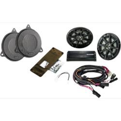 PartzBiz HD DS44050606 - Kicker 46HDS962 5.25" Fairing Speaker & Amplifier System Harley FLHT FLHX 96-13 Custom Audio Sound Stereo Upgrade Replacement Loud Best aftermarket Front Fairings Touring Bagger 5-1/4 Inch Wiring Harness Brackets Mounts