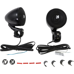 PartzBiz HD DS44050793 - Kicker Black Mini Speakers 4 ohm Bar Mount Universal 47PSMB34