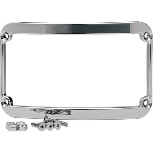 PartzBiz HD: 4413556-กรอบป้ายทะเบียนโครเมียม Klockwerks สำหรับบังโคลนหลัง Frenched Softail & FLHT | KW05-01-0083-C