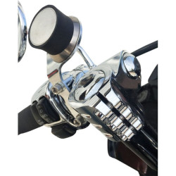 PartzBiz HD DS06360047 - Klock Werks Chrome Universal Device Mount IOCore Harley Switch Housing Clamp | KW05-01-0380-C