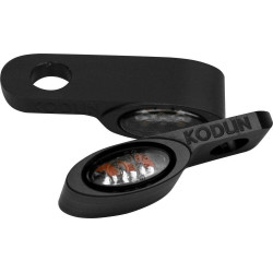 PartzBiz HD DS20402918 - Kodlin Black Elypse ไฟเลี้ยว LED สีเหลืองอำพัน Universal 12V Harley & Custom