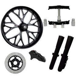 PartzBiz HD KORE-SNGL-ECL-KIT-23PCKG - Kore Eclipse 23 ” ยางล้อด้านเดียวพร้อมท่อนล่างและตัวเลื่อนแบบ Raked Triple Trees | KORE-SNGL-ECL-KIT-23PCKG